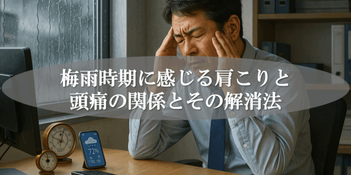 梅雨時期に感じる肩こりと頭痛の関係とその解消法