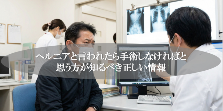 ヘルニアと言われたら手術しなければと思う方が知るべき正しい情報