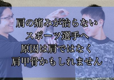 肩の痛みが治らないスポーツ選手へ｜原因は「肩」ではなく肩甲骨かもしれません