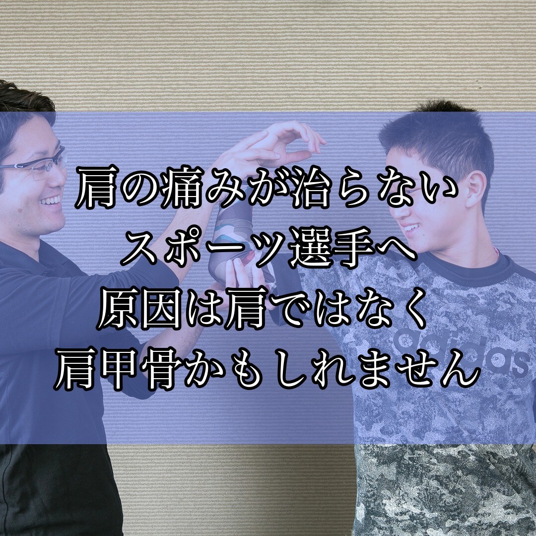 肩の痛みが治らないスポーツ選手へ 原因は肩ではなく肩甲骨かもしれません